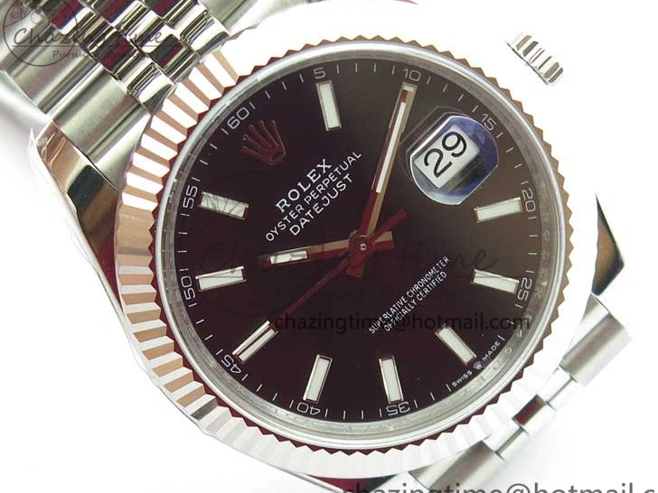 1229 DateJust 41MM 126334 904L SS VRF 1:1 Best Edition Black Dial Stick Markers on SS Jubilee Bracelet A Trendy 2901